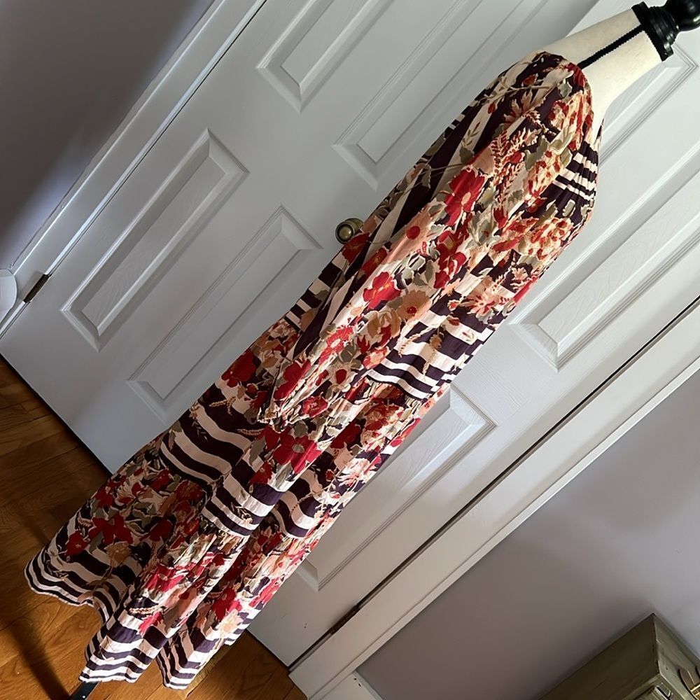 Anthropologie Mes Demoiselles Floral Striped Maxi Dress - Picture 7 of 12